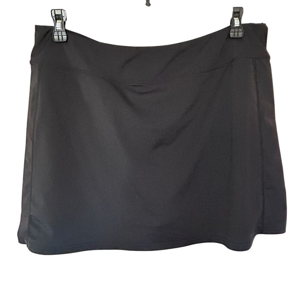 Blevonh Women’s Black Skort Skirt Built In Shorts Tennis Golf Activewear Sz. 2XL